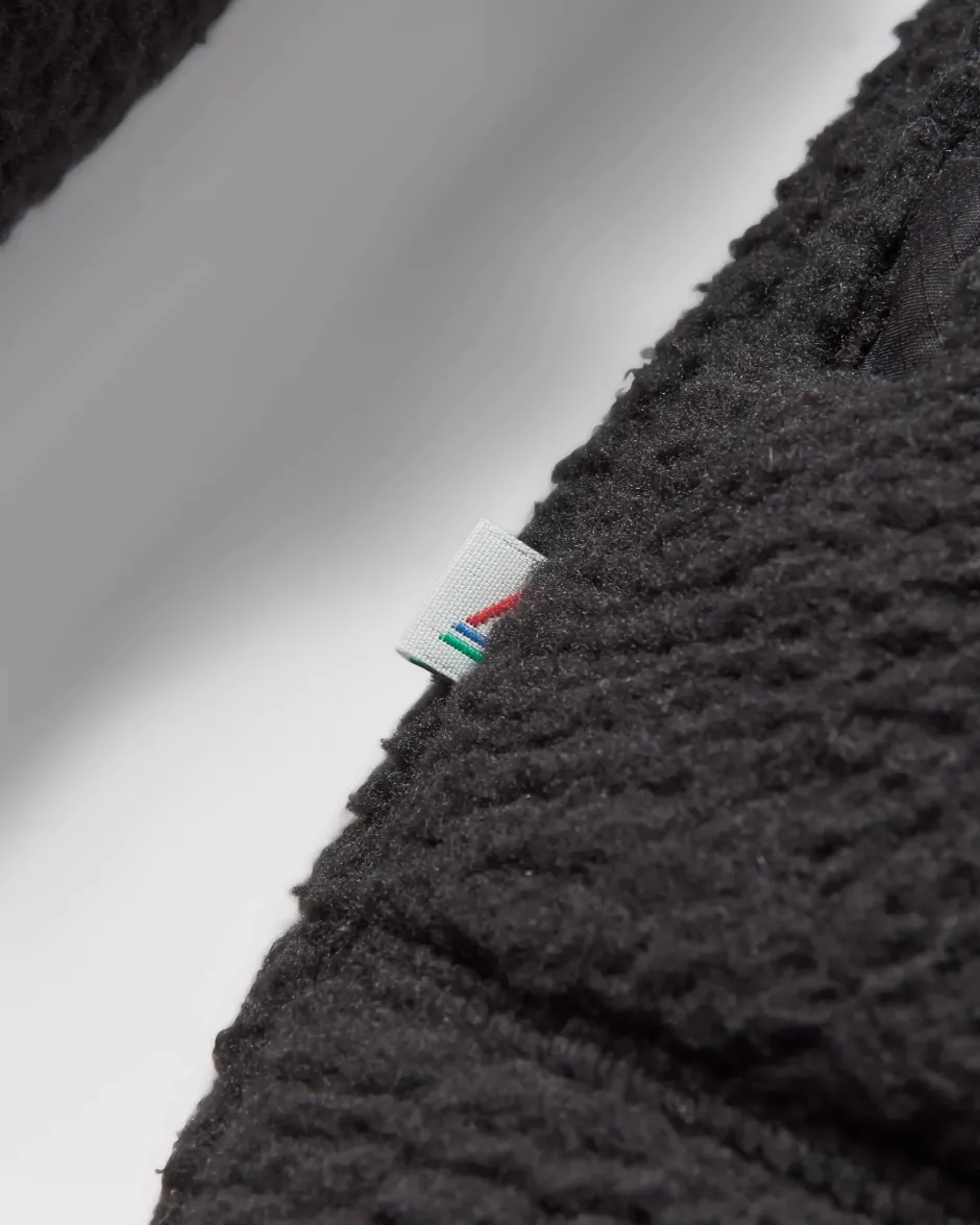 Fleece|Fleece>Floris van Bommel Ventura 1/2 Zip Recycled Sherpa Fleece Black