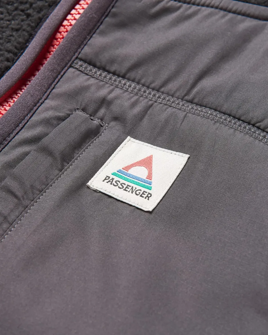 Fleece|Fleece>Floris van Bommel Ventura 1/2 Zip Recycled Sherpa Fleece Black