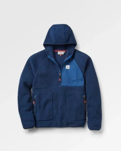 Fleece|Fleece>Floris van Bommel Ventura 1/2 Zip Recycled Sherpa Fleece Rich Navy