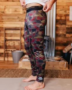 Pants|Activewear>Floris van Bommel Venture Recycled Base Layer Legging Charcoal Camo Pattern