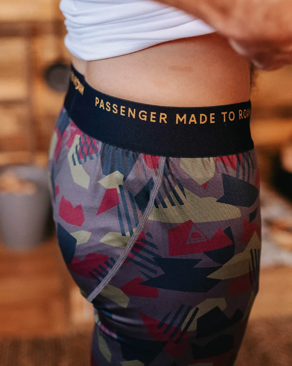 Pants|Activewear>Floris van Bommel Venture Recycled Base Layer Legging Charcoal Camo Pattern