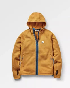Hoodies & Sweatshirts|Fleece>Passenger Vertical Full Zip Hooded Recycled Fleece Dusty Ochre