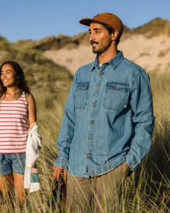 Shirts|Men's Outlet>Passenger Vision Denim Shirt Denim Blue