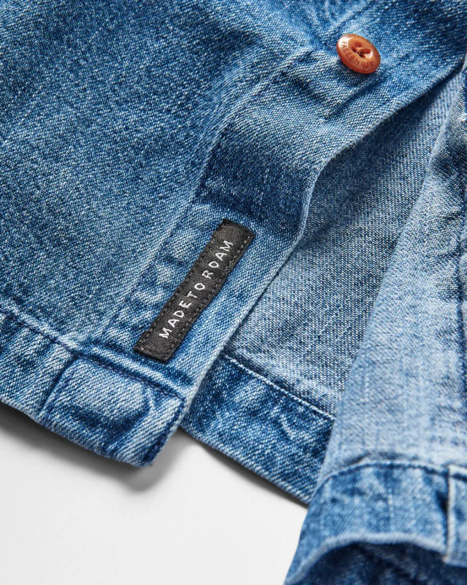 Shirts|Men's Outlet>Passenger Vision Denim Shirt Denim Blue
