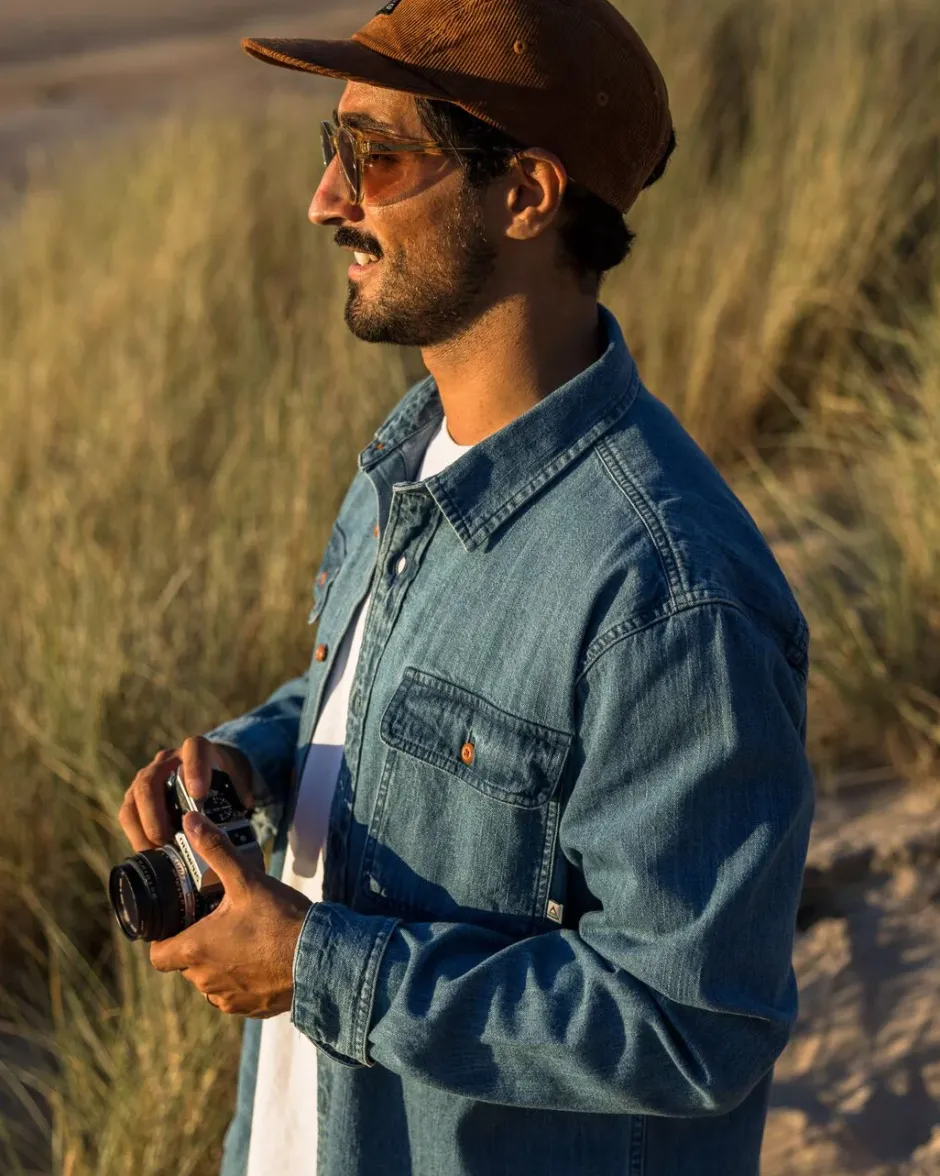 Shirts|Men's Outlet>Passenger Vision Denim Shirt Denim Blue