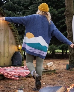 Knitwear|Winter Road Trip Essentials>Passenger Vista Recycled Knitted Cardigan Dark Denim