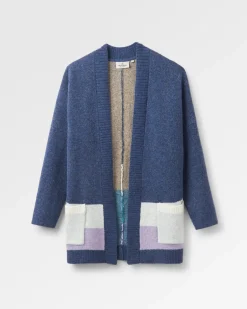 Knitwear|Winter Road Trip Essentials>Passenger Vista Recycled Knitted Cardigan Dark Denim