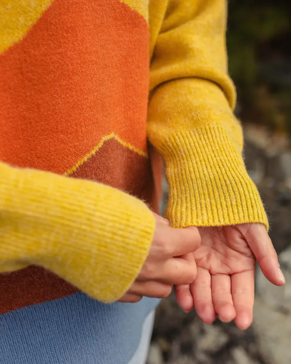 Knitwear|Winter Road Trip Essentials>Passenger Vista Recycled Oversized Knitted Jumper Amber Gold