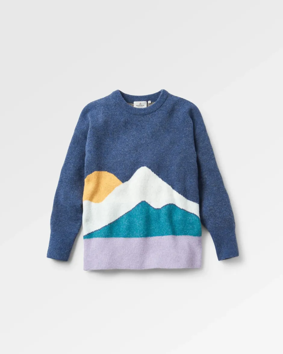 Knitwear|Winter Road Trip Essentials>Passenger Vista Recycled Oversized Knitted Jumper Dark Denim