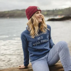 Hoodies & Sweatshirts|Women's Outlet>Passenger Voyage Recycled Hoodie Dark Denim