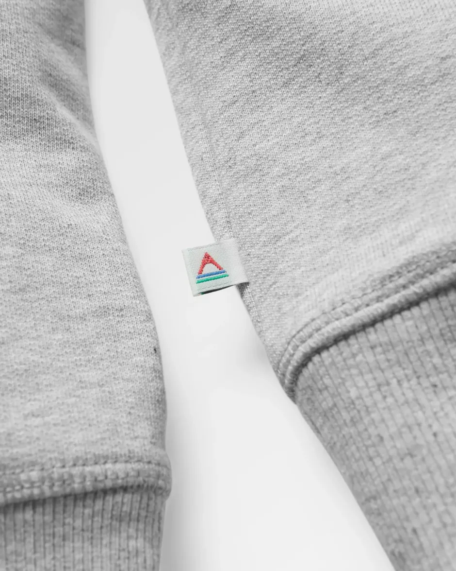 Hoodies & Sweatshirts|Winter Road Trip Essentials>Passenger Wander Recycled Cotton Marl Sweatshirt Light Grey Marl