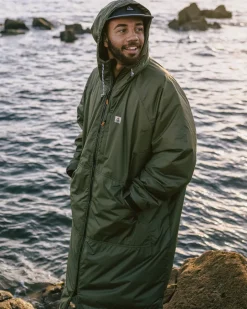 Outdoor Living|Outdoor Living>Floris van Bommel Waves Recycled Sherpa Lined Changing Robe Khaki