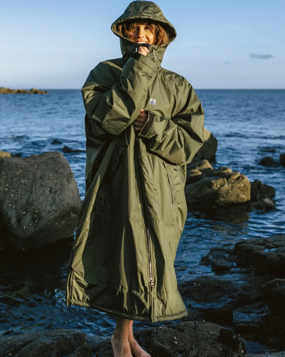 Outdoor Living|Outdoor Living>Floris van Bommel Waves Recycled Sherpa Lined Changing Robe Khaki