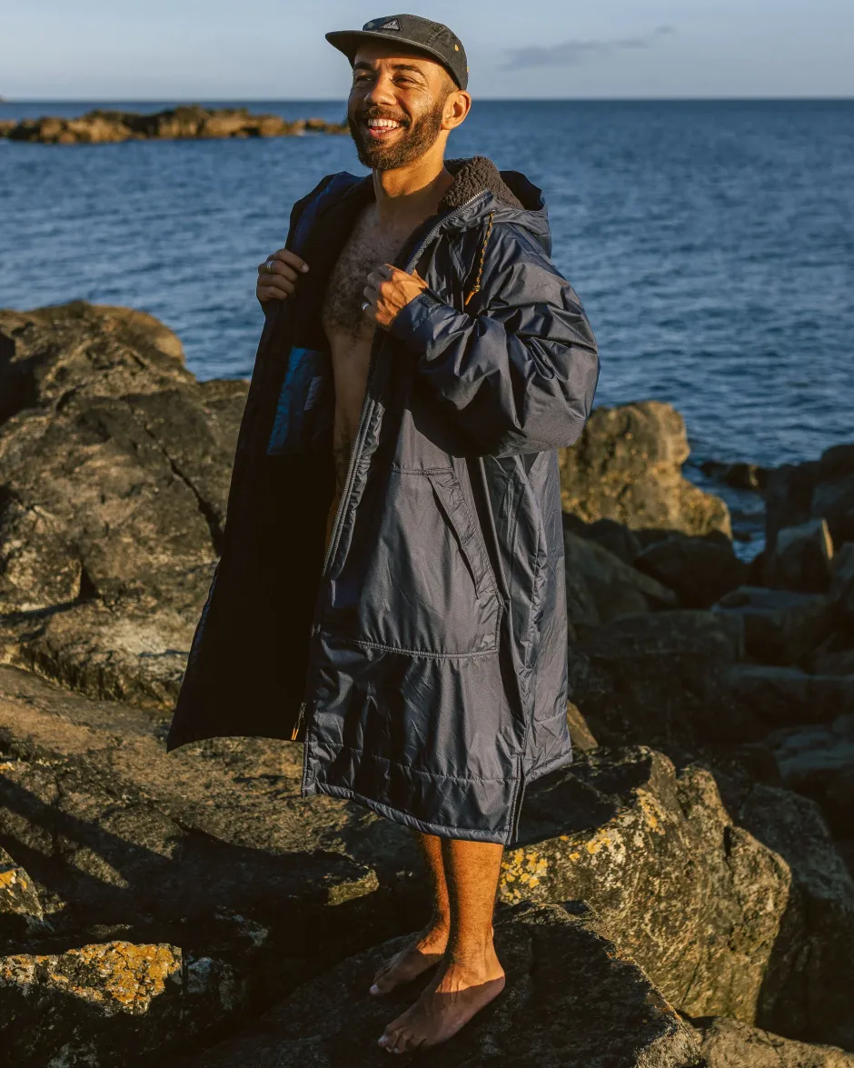 Changing Robes & Ponchos|Changing Robes & Surf Ponchos>Floris van Bommel Waves Recycled Sherpa Lined Changing Robe Rich Navy