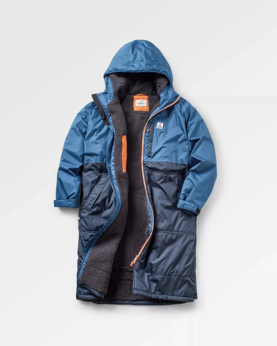 Changing Robes & Ponchos|Changing Robes & Surf Ponchos>Floris van Bommel Waves Recycled Sherpa Lined Changing Robe Dark Denim/ Deep Navy