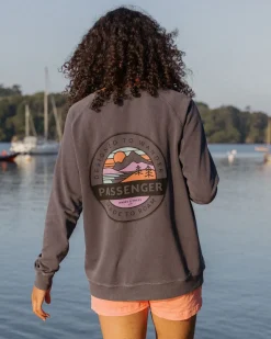 Hoodies & Sweatshirts>Passenger Wilds Recycled Cotton Oversized Sweatshirt Charcoal
