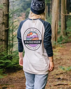 Tops & T-Shirts|Women's Outlet>Passenger Wilds Recycled Cotton Oversized LS T-Shirt Deep Navy