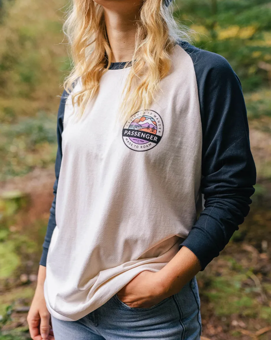 Tops & T-Shirts|Women's Outlet>Passenger Wilds Recycled Cotton Oversized LS T-Shirt Deep Navy
