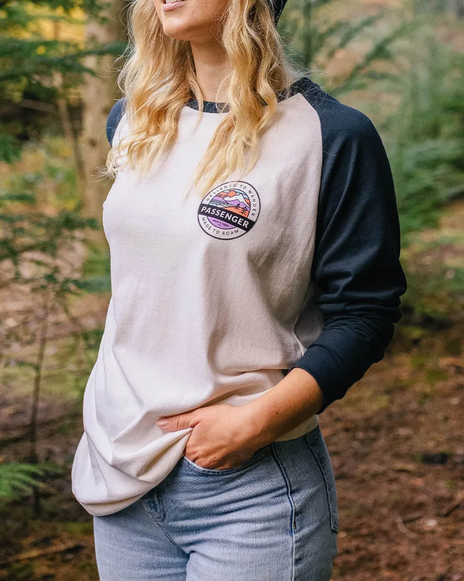 Tops & T-Shirts|Women's Outlet>Passenger Wilds Recycled Cotton Oversized LS T-Shirt Deep Navy