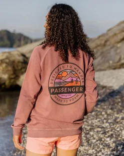 Hoodies & Sweatshirts|Women's Outlet>Passenger Wilds Recycled Cotton Oversized Sweatshirt Crushed Berry