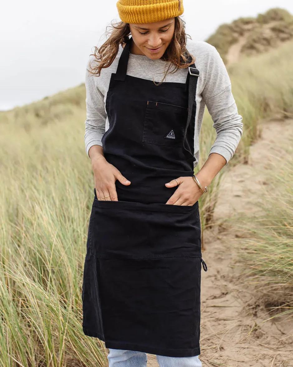 Best Sellers|Outdoor Kitchenware>Passenger Yard Organic Cotton Denim Apron Black