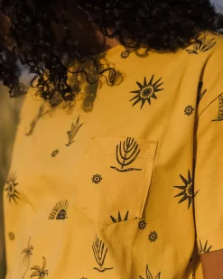 Tops & T-Shirts|Women's Outlet>Passenger Yerba Recycled Cotton T-Shirt Ochre Yellow