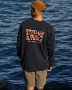 Hoodies & Sweatshirts|Men's Outlet>Passenger Yuca Recycled Cotton Sweatshirt Black