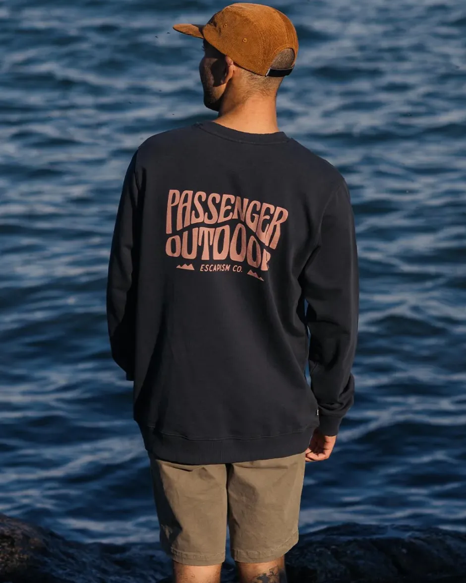 Hoodies & Sweatshirts|Men's Outlet>Passenger Yuca Recycled Cotton Sweatshirt Black