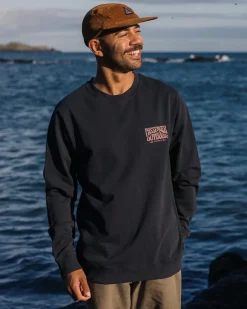 Hoodies & Sweatshirts|Men's Outlet>Passenger Yuca Recycled Cotton Sweatshirt Black