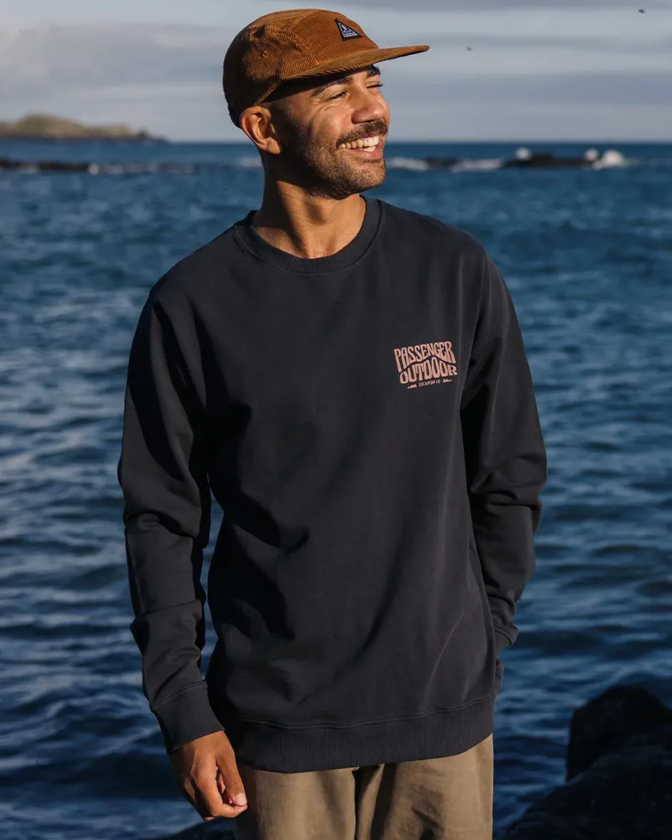 Hoodies & Sweatshirts|Men's Outlet>Passenger Yuca Recycled Cotton Sweatshirt Black
