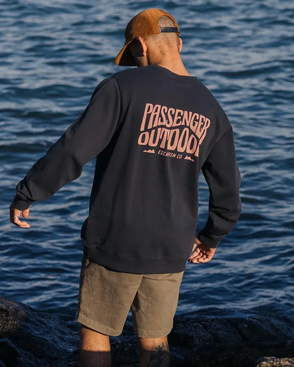 Hoodies & Sweatshirts|Men's Outlet>Passenger Yuca Recycled Cotton Sweatshirt Black