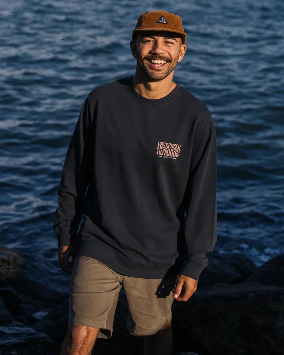 Hoodies & Sweatshirts|Men's Outlet>Passenger Yuca Recycled Cotton Sweatshirt Black
